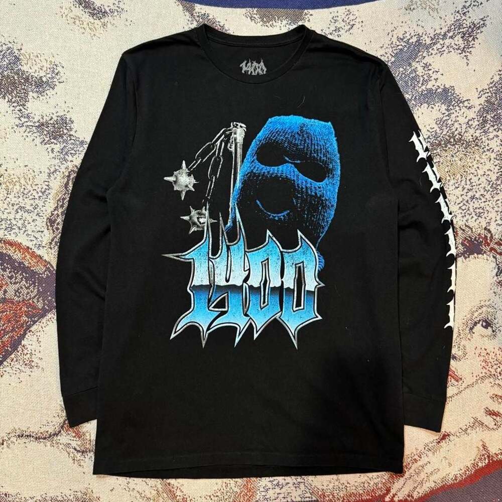 Trippie Redd 1400 Ski Mask Long Sleeve Graphic T-Shirt Large Black